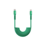 Emerald 6ft Coiled USB-C to USB-C Cable, Fast Charging & High-Speed Data Transfer