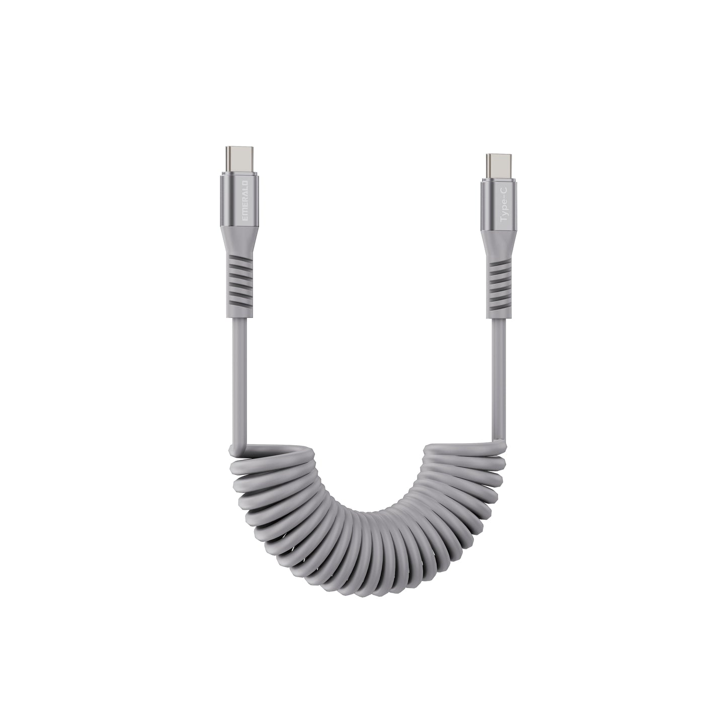 Emerald 6ft Coiled USB-C to USB-C Cable, Fast Charging & High-Speed Data Transfer