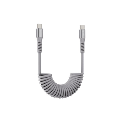 Emerald 6ft Coiled USB-C to USB-C Cable, Fast Charging & High-Speed Data Transfer