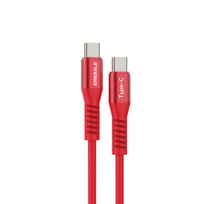 Emerald 6ft Coiled USB-C to USB-C Cable, Fast Charging & High-Speed Data Transfer