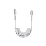 Emerald 6ft Coiled USB-C to USB-C Cable, Fast Charging & High-Speed Data Transfer