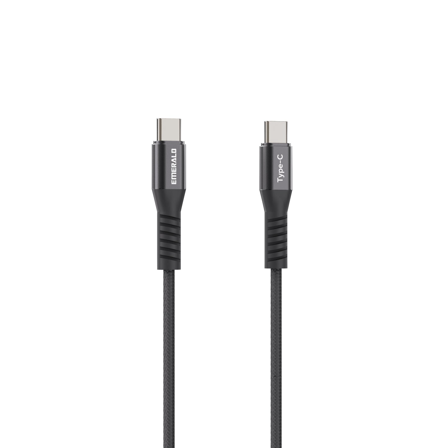 Emerald 4ft Coiled USB-C to USB-C Cable, Fast Charging & High-Speed Data Transfer
