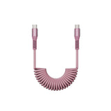 Emerald 4ft Coiled USB-C to USB-C Cable, Fast Charging & High-Speed Data Transfer
