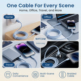 Emerald 10ft Braided USB-A to Lightning, Fast Charging & Data Syncing Cable Compatible with iPhone
