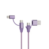 Emerald 6ft 4-in-1 Braided USB-A & Type-C to Lightning & Type-C, Fast Charging & Data Syncing Cable