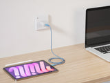 Emerald 6ft Braided USB-A or USB-C to USB-C (Type-C), Fast Charging & Data Syncing Cable