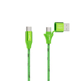 Emerald 6ft Braided USB-A or USB-C to USB-C (Type-C), Fast Charging & Data Syncing Cable