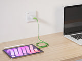 Emerald 6ft Braided USB-A or USB-C to USB-C (Type-C), Fast Charging & Data Syncing Cable