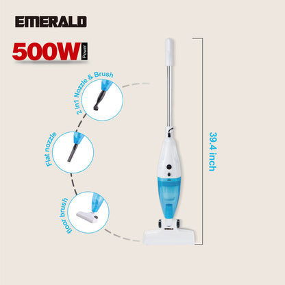 Emerald 500W Vacuum Cleaner, 14,000Pa Suction Power, HEPA Filter, Lightweight Portable Design, 1.2L Dust Cup