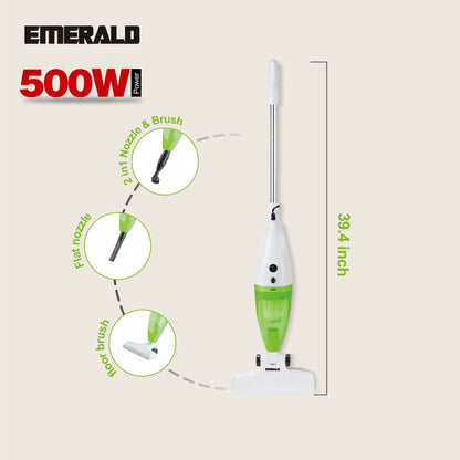 Emerald 500W Vacuum Cleaner, 14,000Pa Suction Power, HEPA Filter, Lightweight Portable Design, 1.2L Dust Cup