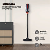 Emerald 600W Vacuum Cleaner, 16-18KPa Suction Power, 70dB, 1.5L Dust Cup