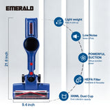 Emerald 150W Wireless Vacuum Cleaner, 8KPa Suction Power, Washable HEPA Filter, 0.3L Dust Cup