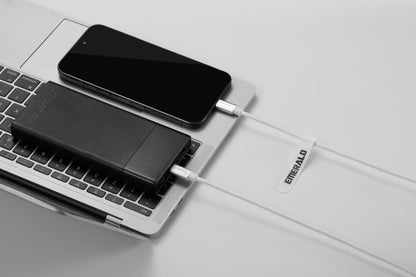 Emerald 20W PD, 2 Port Adapter and 6ft Type-C to Lightning, Fast Charge, Braided Cable for Apple Devices